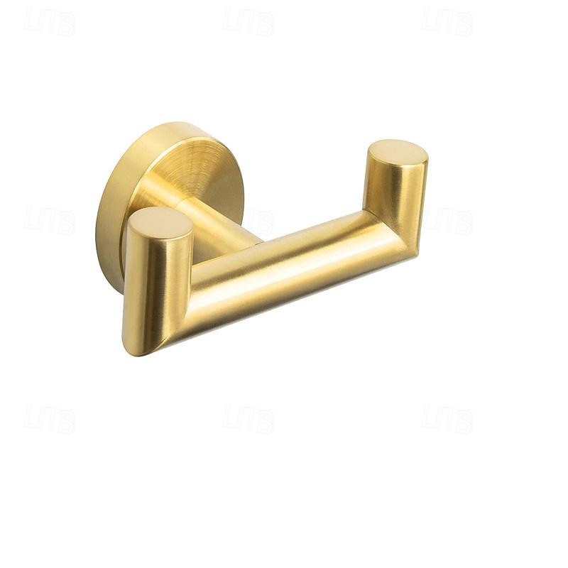 Towel Hooks Stainless Steel  Wall Mounted for Bathrooms Kitchen Coat Hook, Heavy Duty Double Towels Holder Hooks for Hanging Towels, Coats, Sponges, Clothes,4