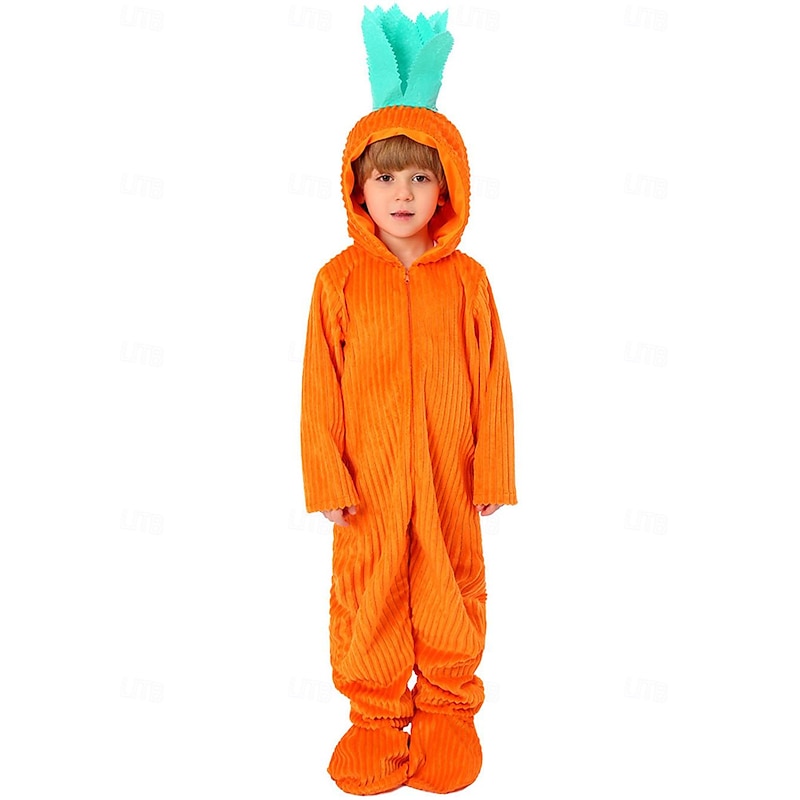 carrot Halloween Cosplay Costume Outfits Carnival Costume Cosplay Kid's Boys' Girls' Carnival Masquerade Easter Party Masquerade Easy Halloween Costumes Dress Up2