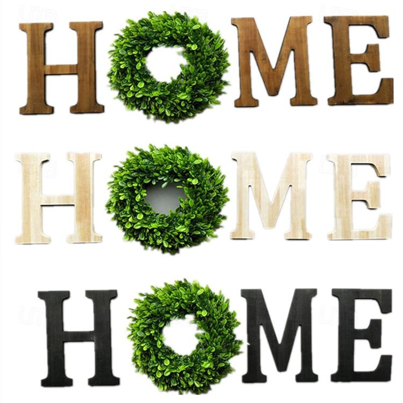 Wall Decoration Wooden Home Home Letter Wall Decoration Retro Decoration Wall Pendant Cafe Restaurant Living Room2