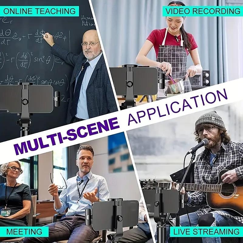 Professional Mini Wireless Lavalier Microphone For USB-C Smartphone Microphone Cordless Clip-on Microphone Plug And Play for Video Recording Live Streaming Interviews4