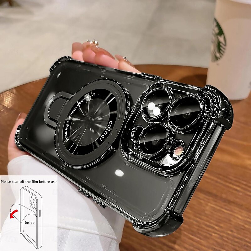 Phone Case For iPhone 17 Pro Max 17 Air 15 14 Pro Max Plus 13 12 11 Pro Max Mini Back Cover with Stand Holder Ring Holder TPU2