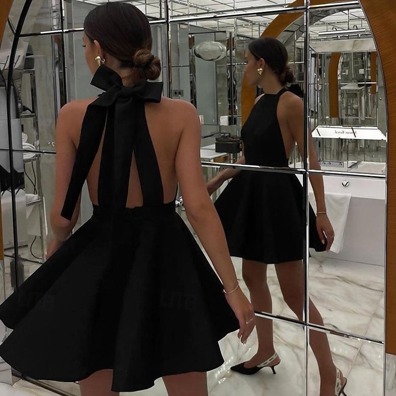 Retro Vintage 1950s A-Line Dress Little White Dress Solid Color Fancy Dress Women's Carnival Masquerade Event / Party Bachelorette Party Adults Homecoming Dresses3