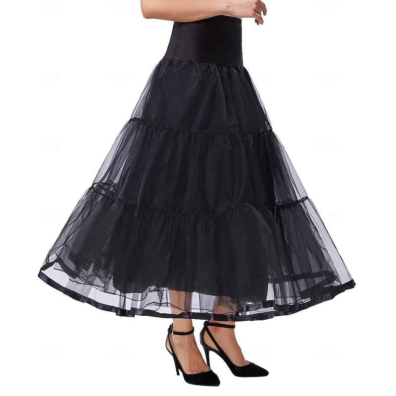 Retro Vintage 1950s Petticoat Hoop Skirt Tulle Skirt Bridal Solid Color Fancy Dress Women's Kings Day Halloween Masquerade Wedding Party Casual Daily Adults Skirt4
