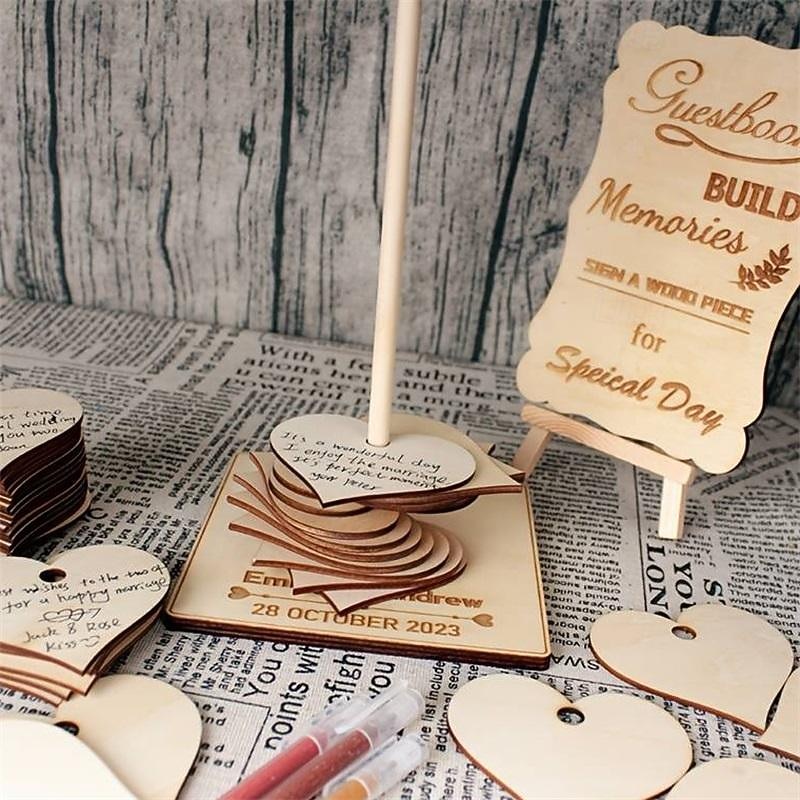 Wedding Sign in Wooden Love Set Wooden Crafts Festival Creative Decoration2