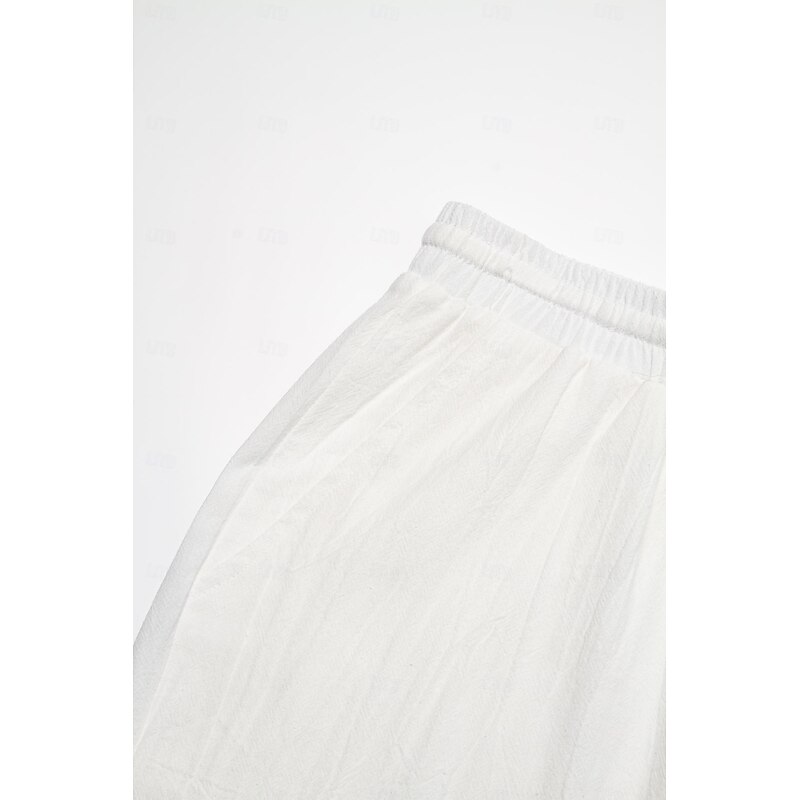 Men's Shorts Summer Shorts Beach Shorts Drawstring Elastic Waist Straight Leg Plain Comfort Breathable Short Casual Daily Holiday Fashion Classic Style White Navy Blue4