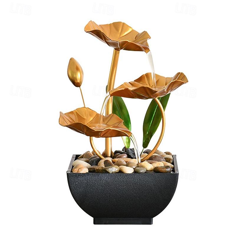 Home Iron Art Flowing Fountain Office Desktop Flowing Decoration Creative Home Decoration4