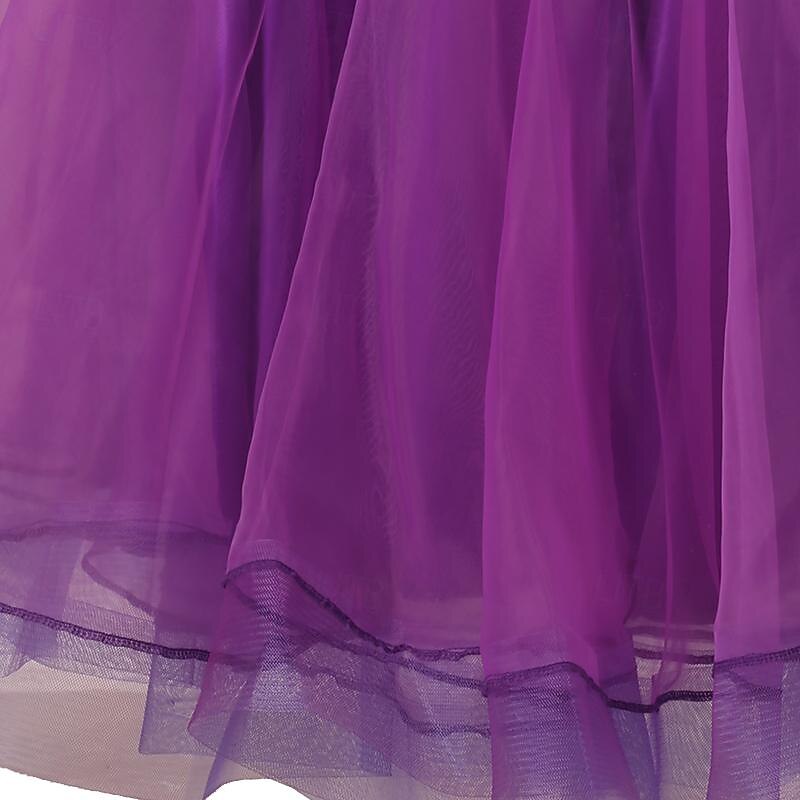 Ballroom Dance Dress Crystals / Rhinestones Women's Performance Party Long Sleeve Spandex Organza4