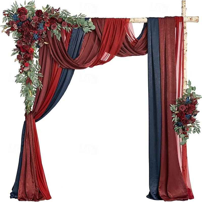 Wedding Arch Floral Simulation Flower Set with Five Pieces Manmade Plaque Flower Decoration Flower Arrangement2
