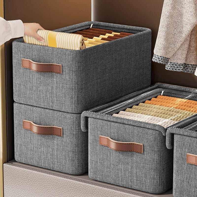 Wardrobe Quilt Clothes Storage Box, Steel Frame Storage Box, Finishing Box Home Dormitory Clothes Storage Box4