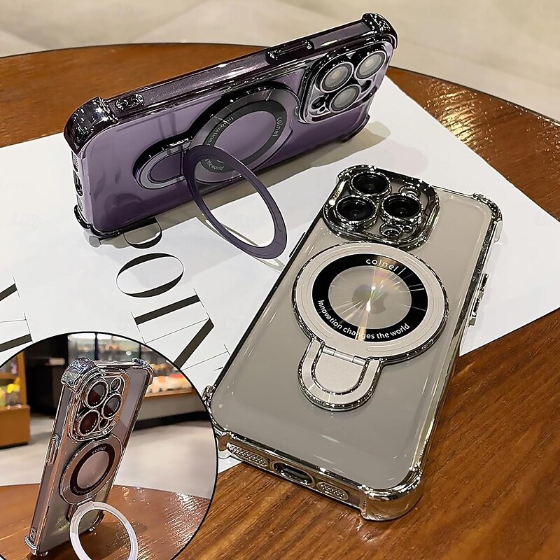 Phone Case For iPhone 17 Pro Max 17 Air 15 14 Pro Max Plus 13 12 11 Pro Max Mini Back Cover with Stand Holder Ring Holder TPU4