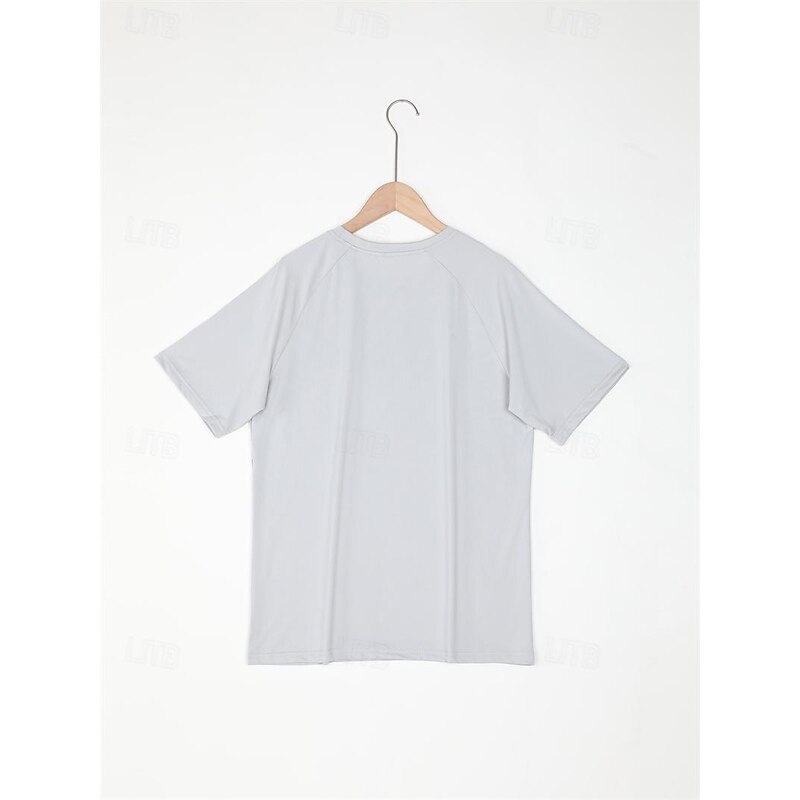 Men's T Shirt Gym Shirt Fitness Tops Crew Neck Short Sleeve Sport Casual Daily Gym Quick dry Breathable Soft Color Block Black Yellow Activewear Polyester Fashion Basic4