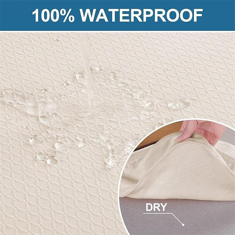 2 Pcs Smiry Waterproof Seat Covers for Dining Room Chairs Set of 4 Stretch Jacquard Removable Washable Chair Seat Slipcovers Protector No Rear Covers3