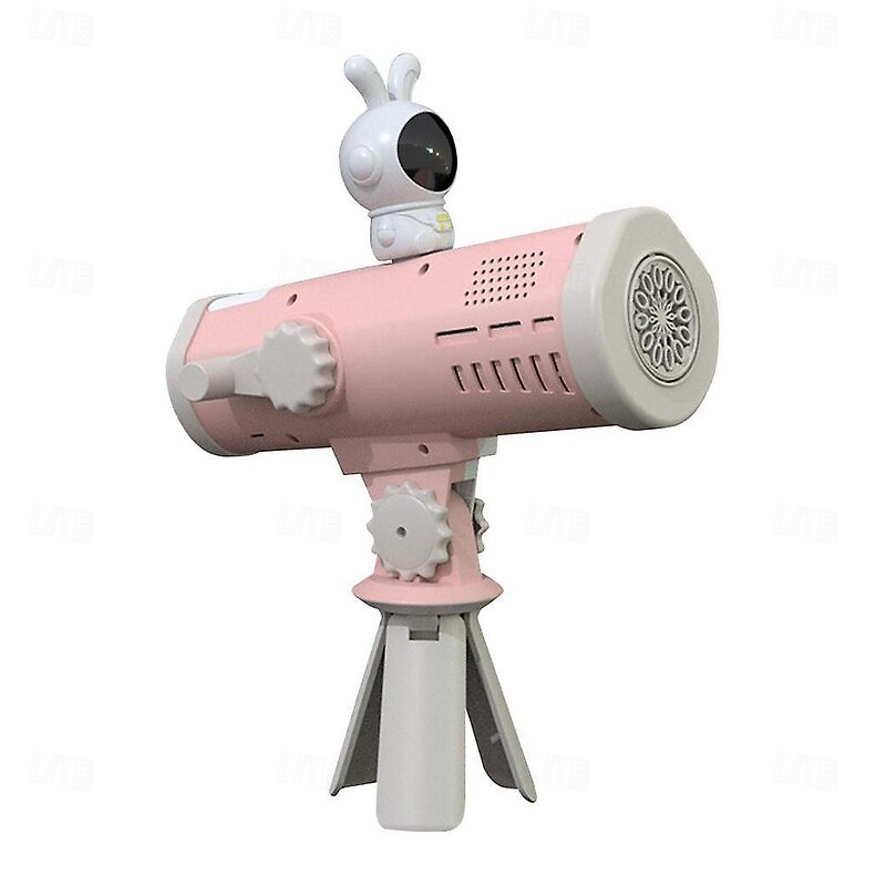 Bubble Maker Bath Toy Pool Party Supplies With Telescope Shape Blowing Soap Foam Machine Space Bunny Design4