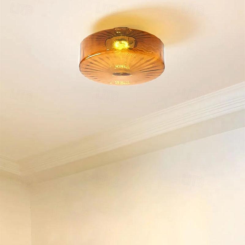 Ceiling Light Coffee Coloured Glass Ceiling Lamp 20/28/38cm for Ceiling Light Brown Mid Century Close to Ceiling Light for Living Room Bedroom Kitchen Dining Room 110-240V2