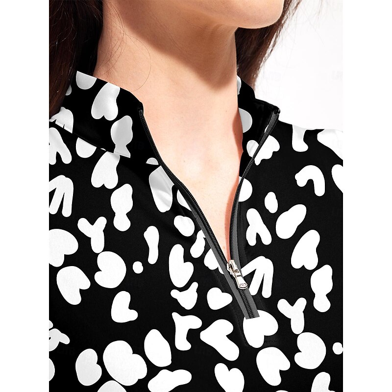 Women's Tennis Dress Golf Dress Black Short Sleeve Dress Ladies Golf Attire Clothes Outfits Wear Apparel3