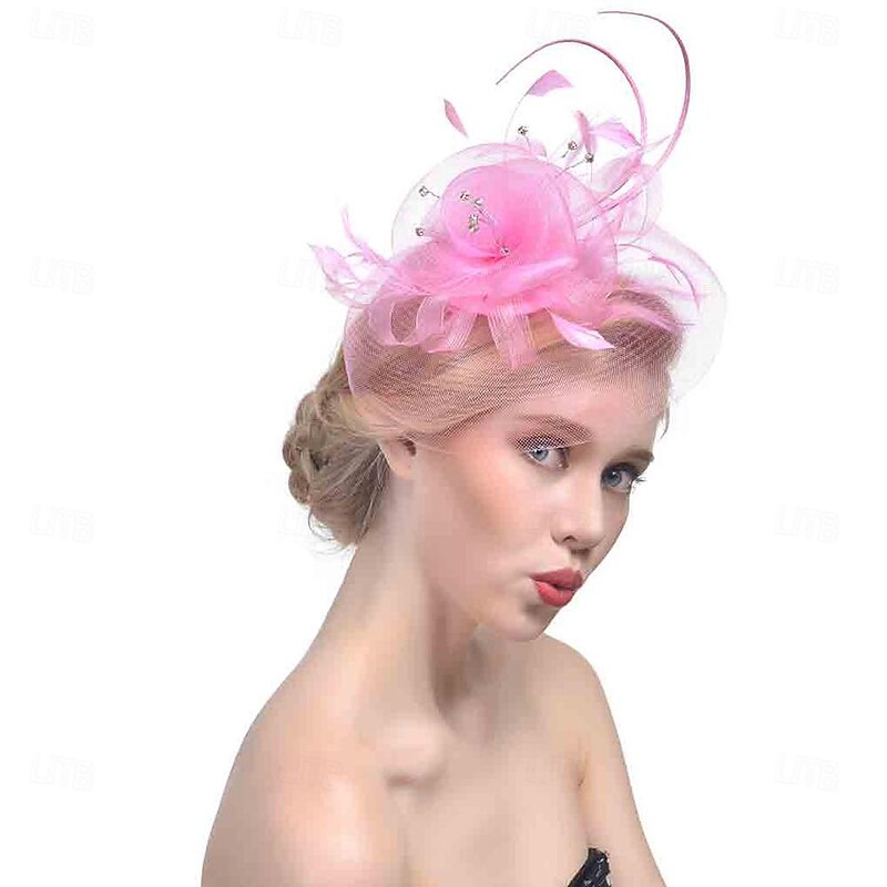 Fascinators Kentucky Derby Hat Headwear Organza Fedora Hat Top Hat Veil Hat Horse Race Cocktail Elegant Vintage With Feather Bows Headpiece Headwear2