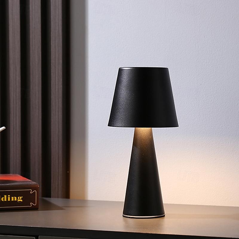 1pc Rechargeable Nordic Table Lamp, Simple Modern Table Lamp for Dining Room Bedroom Bedside Table Lamp2