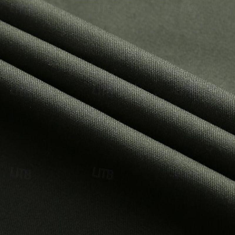 Men's Work Shirt Button Up Shirt Cargo Shirt Overshirt Army Green Royal Blue Khaki Long Sleeve Graphic Prints Classic Collar Work Camping & Hiking Embroidered Clothing Apparel 100% Cotton Casual4