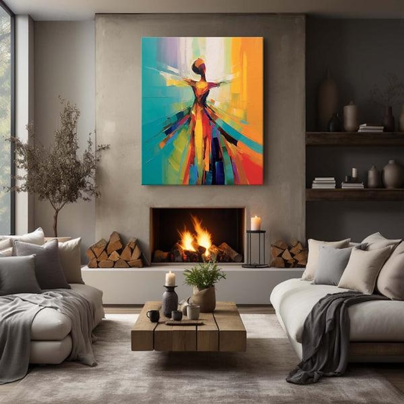 Large hand painted pattle knife ballet Oil Painting of Dancing Girl Dancing Girl oil painting Art on Canvas Dancing Girl  Wall Art Abstract gril painting for bedroom living room artwork painting2