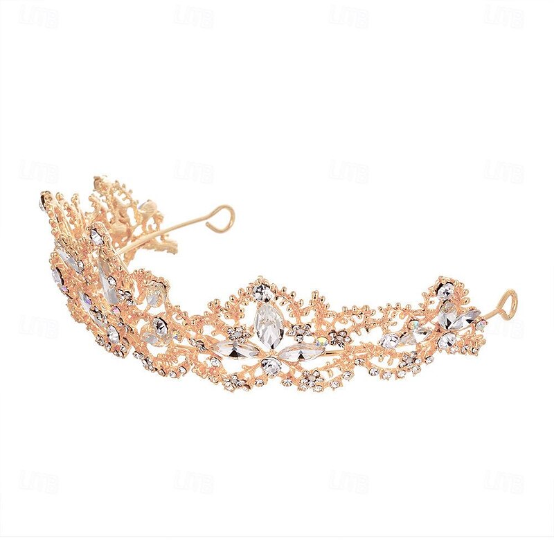 New High end Luxury Crystal Bridal Headwear Alloy Crown Wedding Hair Accessories Banquet Party Pan Hair Crown4