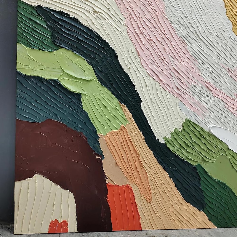 Handmade Oil Painting Canvas Wall Art Decoration Modern Minimalist Style Colorful Abstract for Home Decor Rolled Frameless Unstretched Painting4