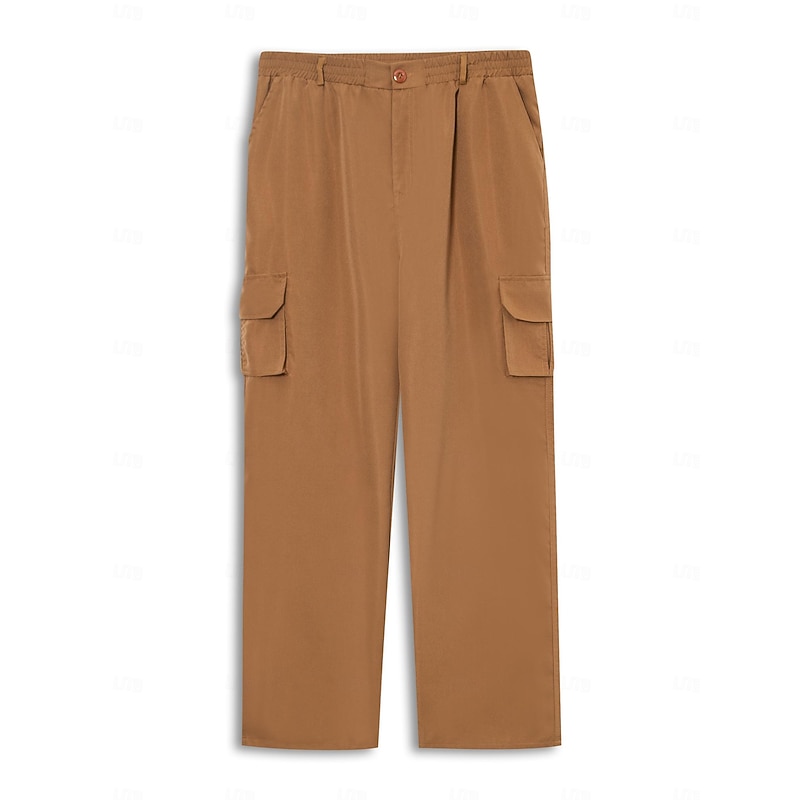 Men's Cargo Pants Cargo Trousers Trousers Hiking Pants Zipper Pocket Plain Comfort Wearable Casual Daily Holiday Fashion Black Blue2