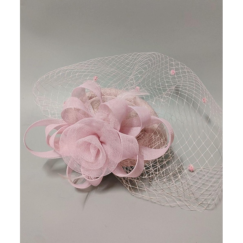 Fascinators Headwear Headpiece Net Veil Hat Wedding Ladies Day With Cap Floral Headpiece Headwear4