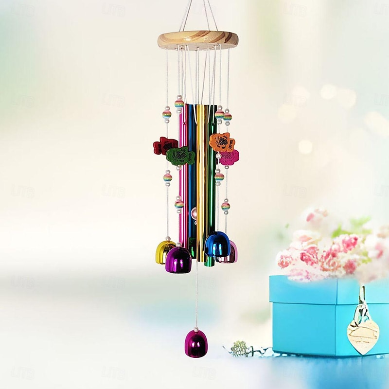 Nordic Colored Metal Wind Chimes Bedroom Rooms Modern And Minimalist Decorations Balcony Decorations Wall HangingGift Decoration
