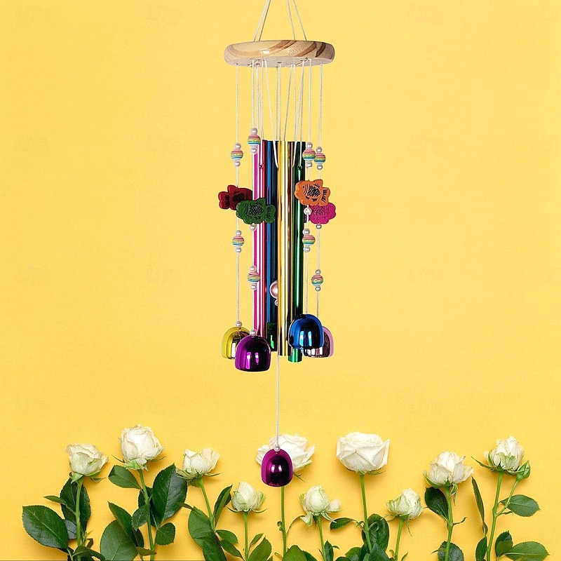 Nordic Colored Metal Wind Chimes Bedroom Rooms Modern And Minimalist Decorations Balcony Decorations Wall HangingGift Decoration3