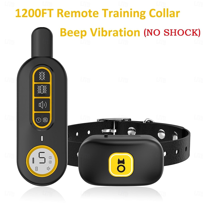 1200FT Pet Dog Training Collar with Remote Waterproof Rechargeable Beeps Vibrations Mode Human Suitable for Small Medium Large Dog