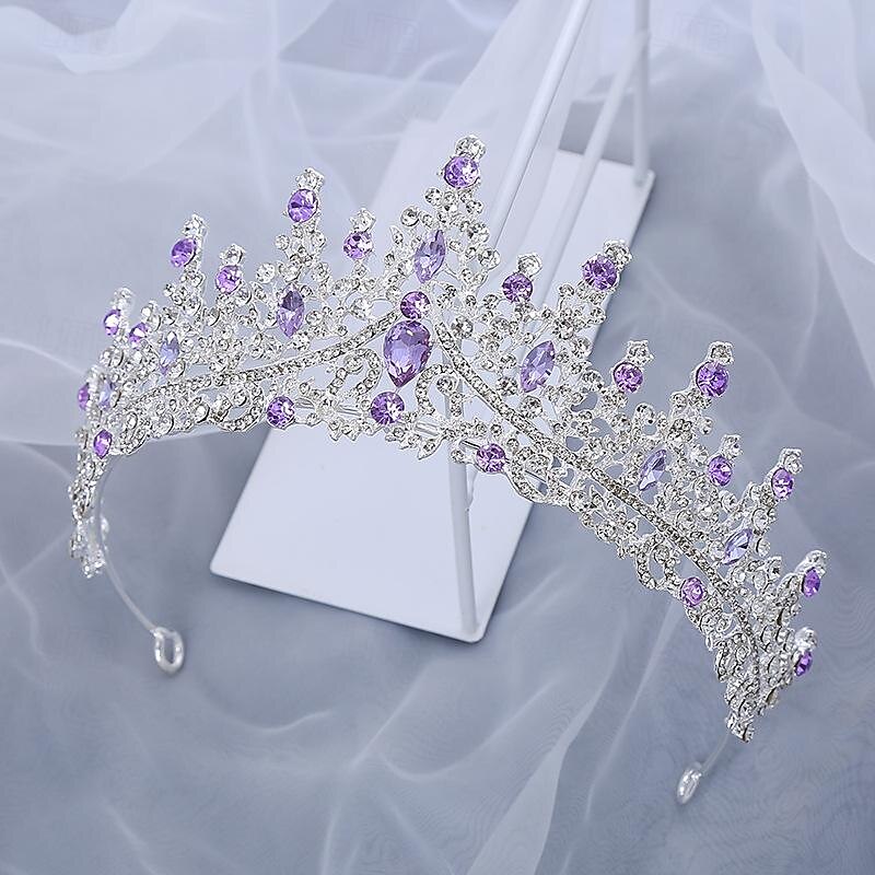 Bride Crown Alloy Hair Accessories Wedding Dresses Diamond Hair Hoops Electroplated Birthday Crown Dinner Wedding Headgear3