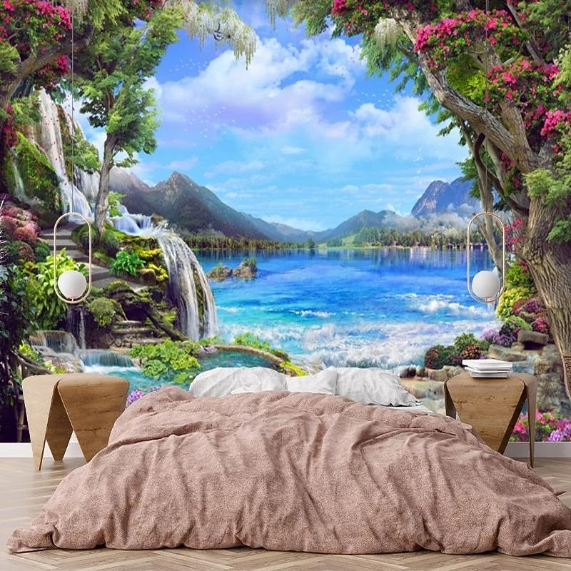 Cool Wallpapers Nature Wallpaper Wall Mural Fantasy Roll Wall Covering Sticker Peel and Stick Removable PVC/Vinyl Material Self Adhesive/Adhesive Required Wall Decor for Living Room Kitchen Bathroom2