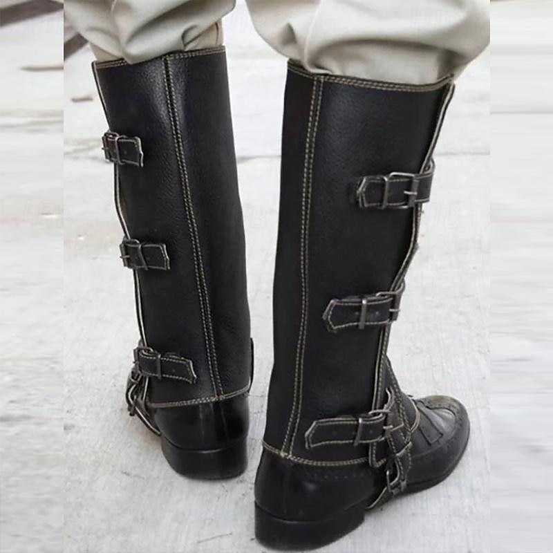 Retro Vintage Medieval Renaissance Shoes Gaiters Boot Covers Pirate Knight Ritter Viking Fancy Dress Men's Unisex Halloween Carnival Masquerade Event / Party Masquerade Adults' Shoe Cover3