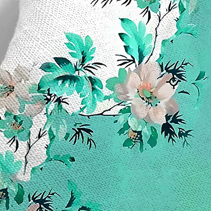 Men's Fashion Casual Floral 3D Print Mid Waist Casual Regular Fit3