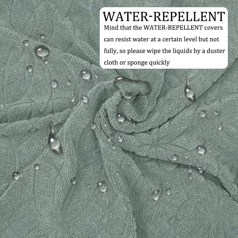 Water Resistant Stretch Seat Covers for Dining  Chair Cushion Cover Floral Jacquard 1 Piece, Removable Washable Dining Chair Covers Anti-Dust Dining Room Chair Covers Seat Cushion Slipcovers2