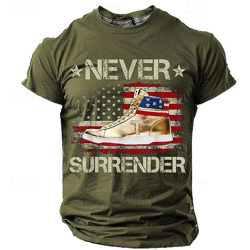 Veterans Day Men's Patriot Patriotic Veteran Graphic Shoe American Flag T shirt Short Sleeve T shirt 3D Print Crew Neck Shirt Daily Designer Retro Vintage Sports Outdoor Holiday Going out Black Navy4