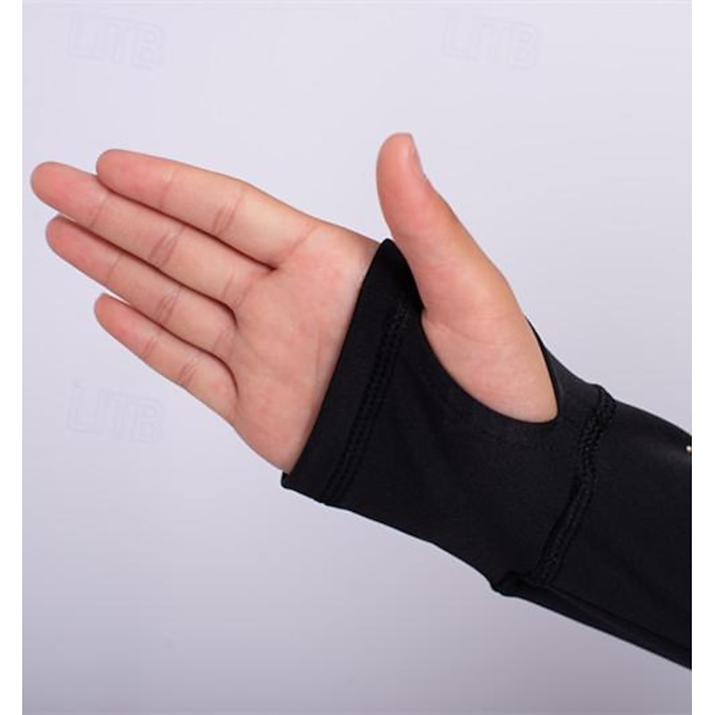 Figure Skating Fleece Jacket Figure Skating Pants Figure Skating Jacket with Pants Women's Girls' Ice Skating Jacket Tights Outfits Black Dark Blue Patchwork Thumbhole Spandex Stretchy Training3