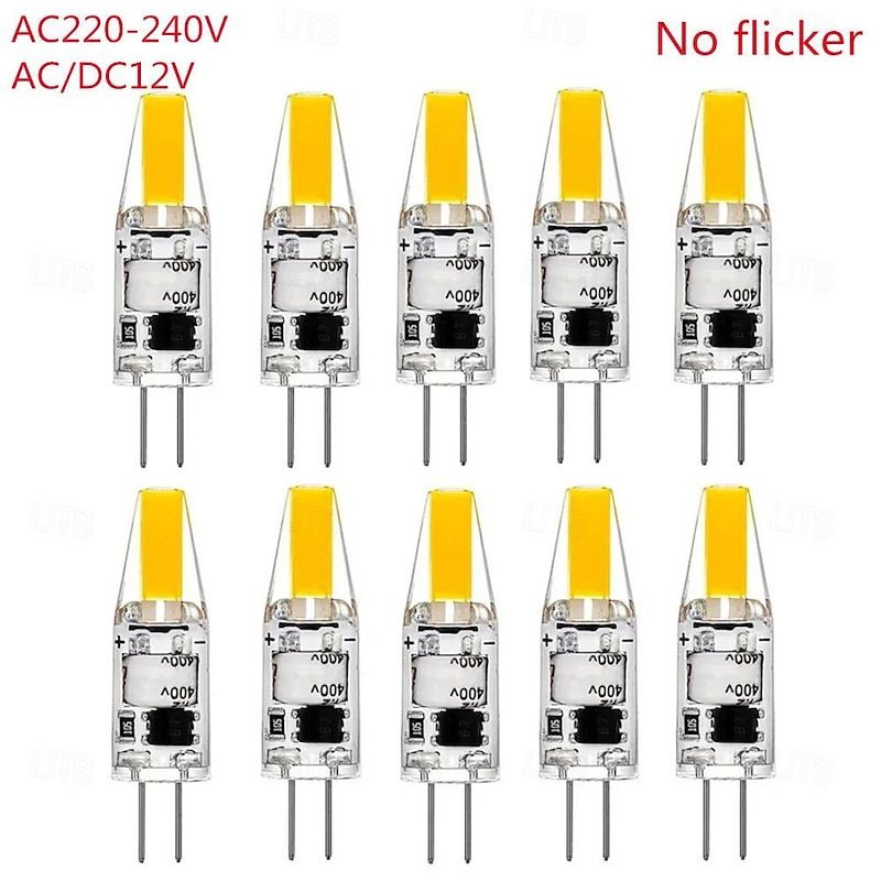 6pcs/10pcs 200Lumens G4 COB LED Bulb Light Flicker Free for Under Cabinet Light, Ceiling Lights, RV, Boats, Outdoor Landscape Lighting Replace Halogen - Main Image