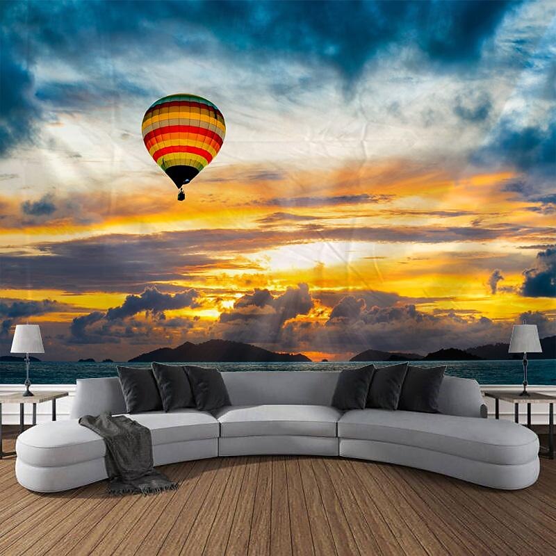 Sunlight Beach View Hanging Tapestry Wall Art Large Tapestry Mural Decor Photograph Backdrop Blanket Curtain Home Bedroom Living Room Decoration2