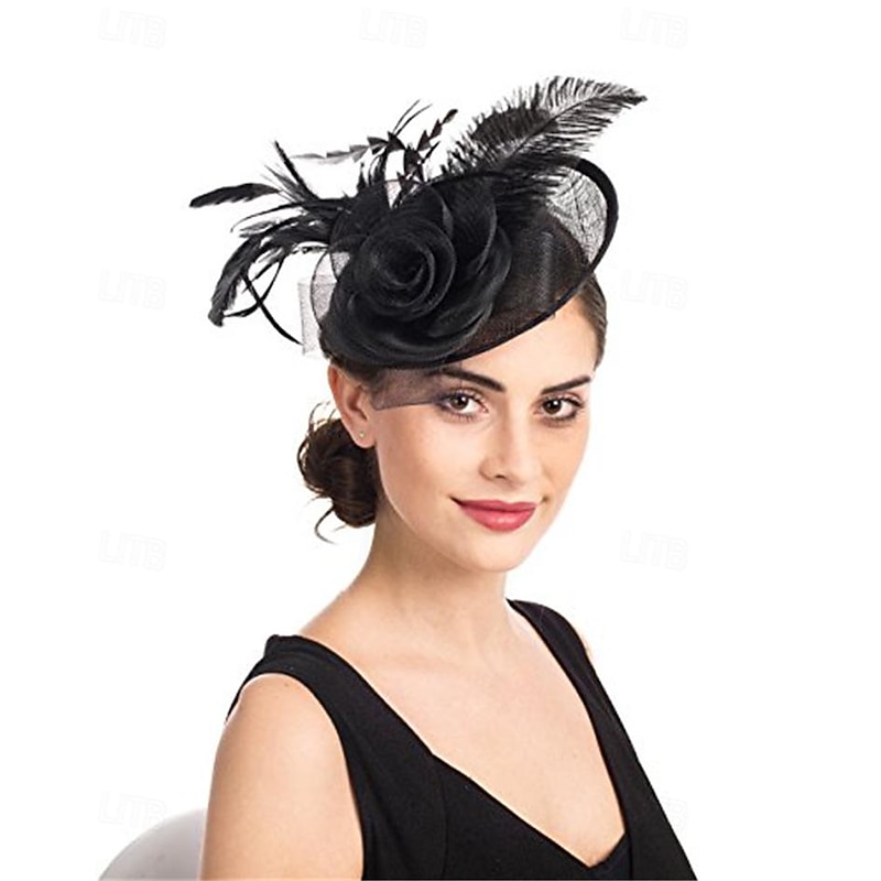 Retro Vintage 1950s 1920s Fascinators Hat Veil Headband Bridal Fancy Dress Women's Halloween Masquerade Party / Evening Bachelorette Party Adults Headwear2