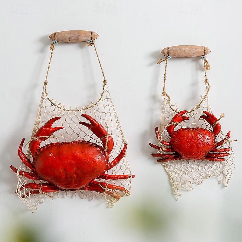 Wall decoration wall hanging Mediterranean style resin seafood model simulation lobster crab store decoration restaurant pendant ornaments3