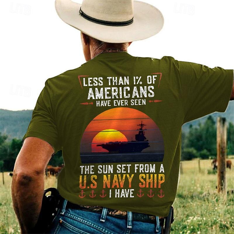 Less Than 1% of Americans Have Ever Seen Men's Vintage 3D Print T shirt Tee Henley Shirt Outdoor Holiday Going out T shirt Black Navy Blue Army Green Short Sleeve Henley Shirt Spring & Summer4