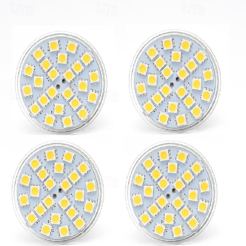 MR16 Led Bulbs 3W GU5.3 Bulb Spotlights Replace 3000K 6000K 12V Low Voltage for Outdoor Landscape Flood Track Lighting Not Dimmable (4Pcs)