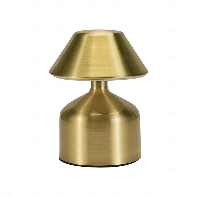 5.5" Mushroom Shaped Table Lamp Metal Rechargeable with 3-Color Dimming Indoor Bedroom Living Room Atmosphere Desk Lamp4