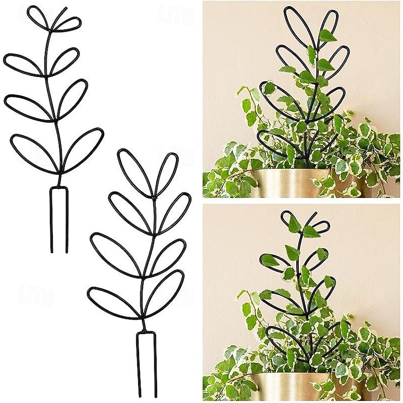 Plant Climbing Frame Rattan Climbing Iron Flower Frame Outdoor Potted Plant Iron Bracket Plant Support Fixing Rod