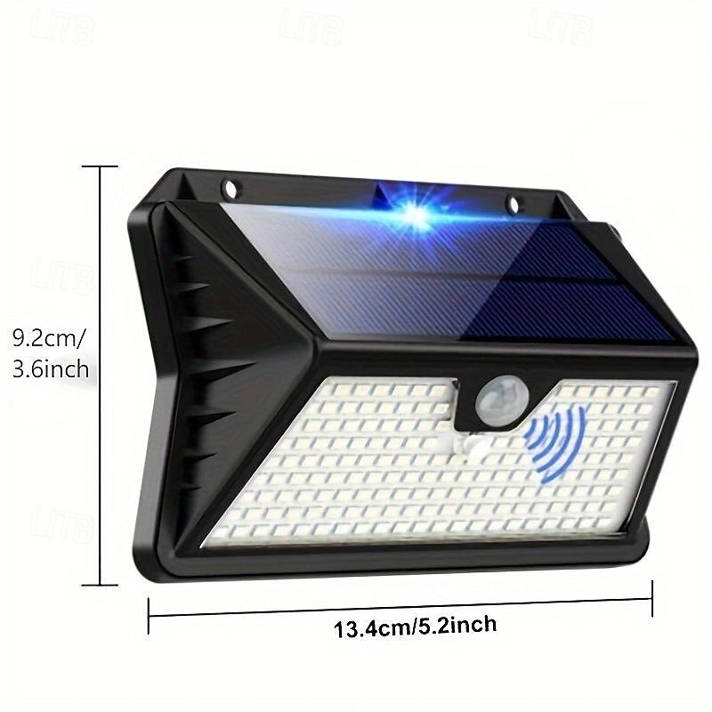 1PC Outdoor Solar Light with Motion Sensor, 185 LED 3 Modes Outdoor Solar Light 1800mAh IP65 Waterproof LED Outdoor Wall Light For, Garden, Patio, Garage, Front Door, Pool, Steps, Fence3