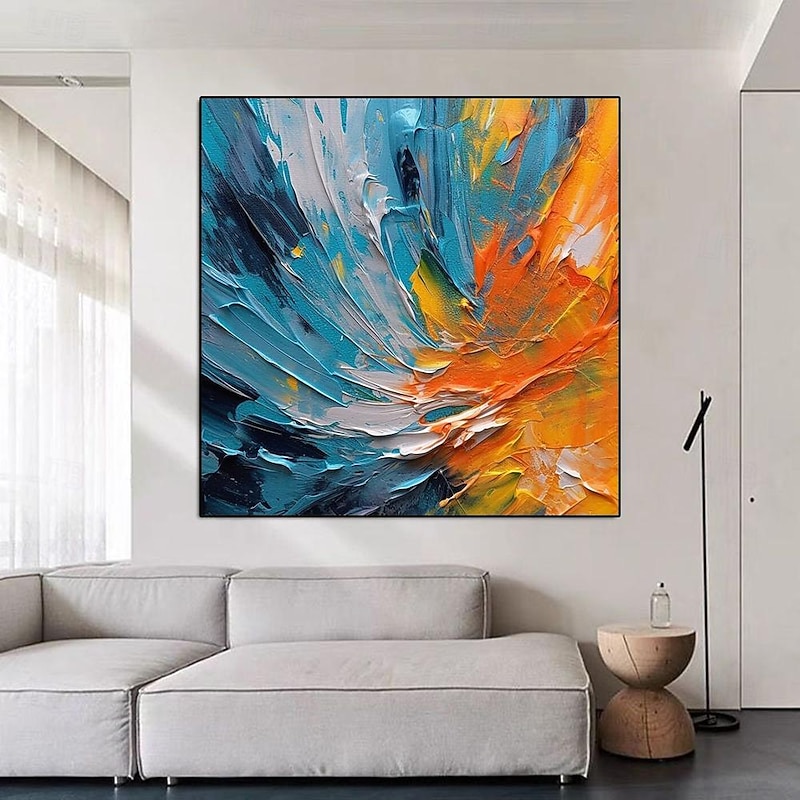 Colorful Abstract painting 100% Handmade Canvas Art Textured Painting Acrylic Abstract Oil Painting Wall Decor for Living Room Office bedroom Wall Art painting artwork