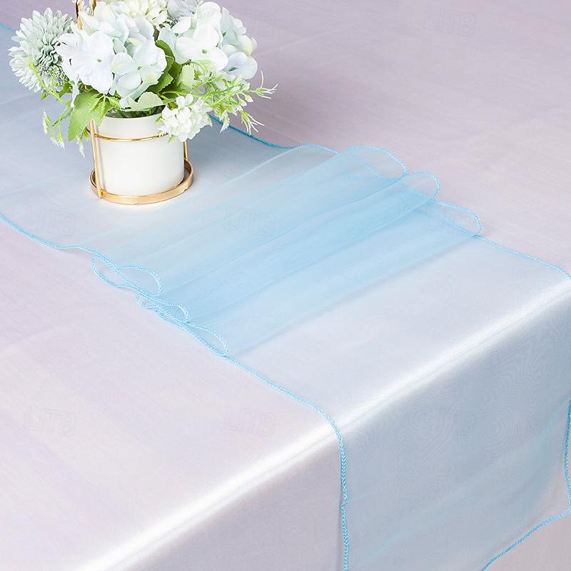 10 Pcs Modern Minimalist Glass Yarn Table Flag 30 * 275cm Hotel Wedding Banquet Table Flag4