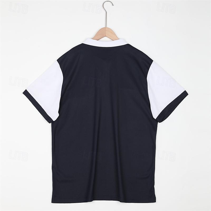 Men's Button Up Polos Cotton Polo Shirt Casual Holiday Lapel Short Sleeve Fashion Basic Color Block Classic Summer Regular Fit White Yellow Burgundy Dark Navy Blue Button Up Polos4