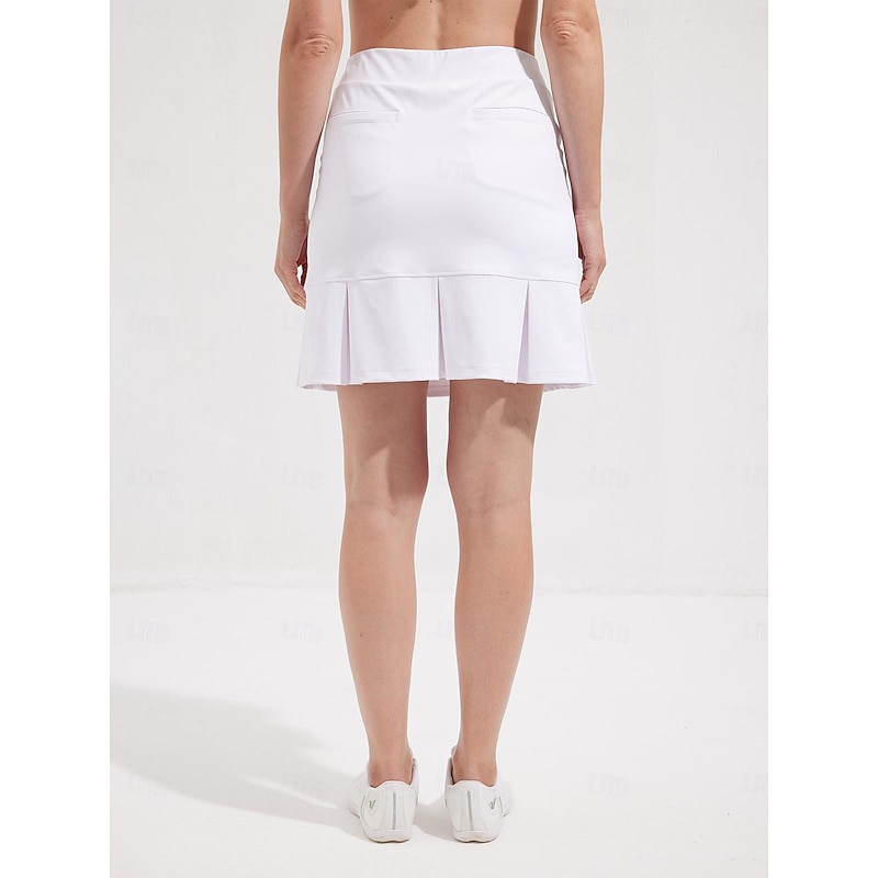 Women's Golf Skorts 19inch Pickleball Dark Pink Black White Skirt Ladies Golf Attire Clothes Outfits Wear Apparel2